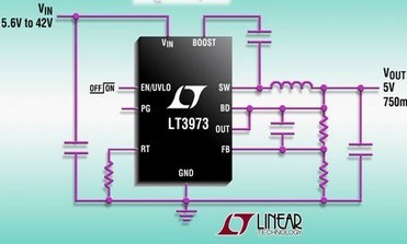 Linear推出750mA、42V降压型开关稳压器LT3973