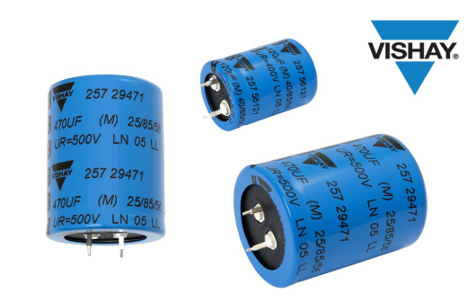 Vishay最新推出新系列小型卡扣式<a href='/goods/456' target='_blank' style='color:blue'>铝电解电容</a>器---257 PRM-SI