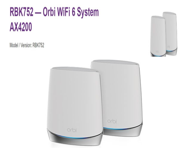 Netgear推出新型Wi-Fi6的Orbi Mesh路由器