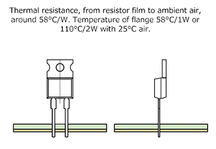 功率薄膜电阻器元件的内部散热器的使用事项