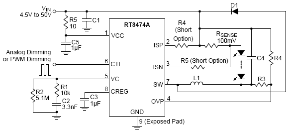 立锜LED驱动器RT8474A，输出过压保护更可靠