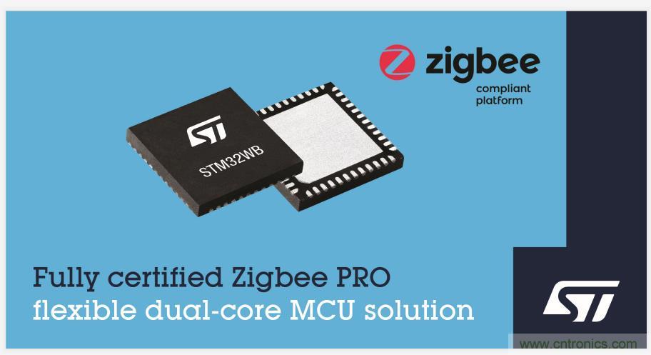 意法半导体 STM32WB 无线微控制器现可支持 Zigbee 3.0