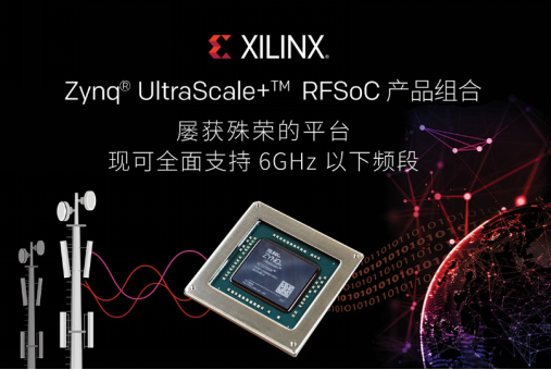 Xilinx的Zynq UltraScale+RFSoC 系列,为6GHz 以下频段提供全面支持