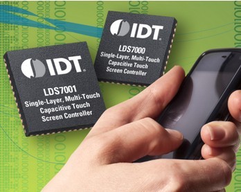 IDT推首款单层多点触摸电容式触摸屏控制器